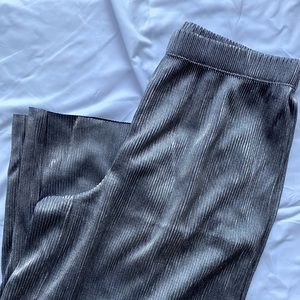 Metallic Silver Pleated Culottes Size Small